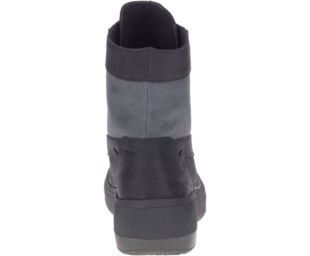 Botas Senhora - Merrell Haven Mid Lace Waterproof - Pretas - TGC142658